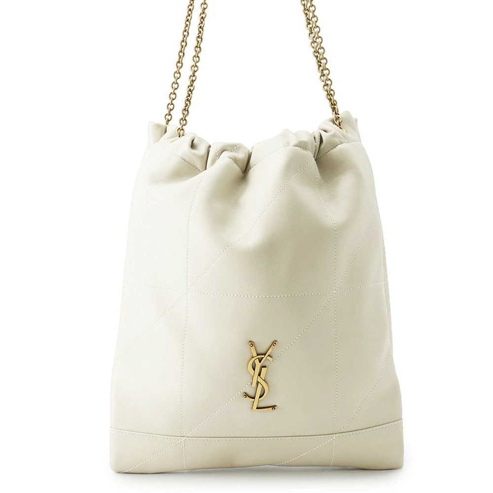 Saint Laurent Paris Chain Shoulder Bag Jamie Lambskin White